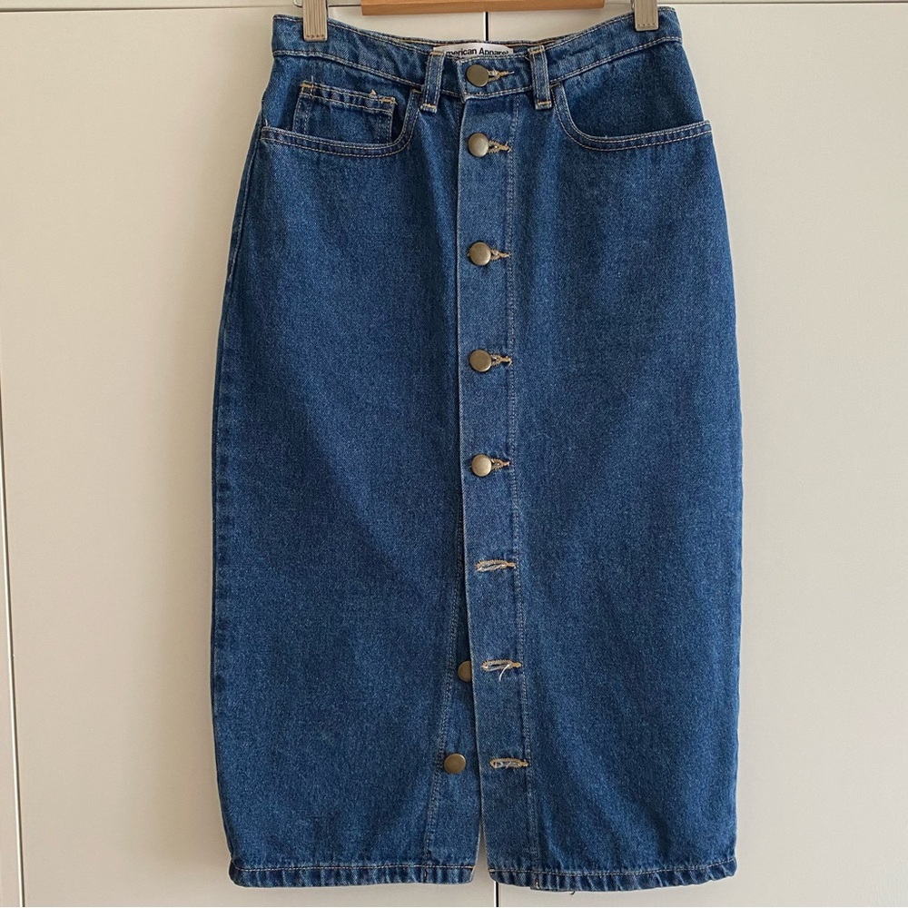 American Apparel pencil denim skirt